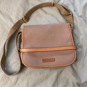 Dooney & Bourke Cabriolet Crossbody Canvas Messenger Bag Khaki Camel Tan VTG